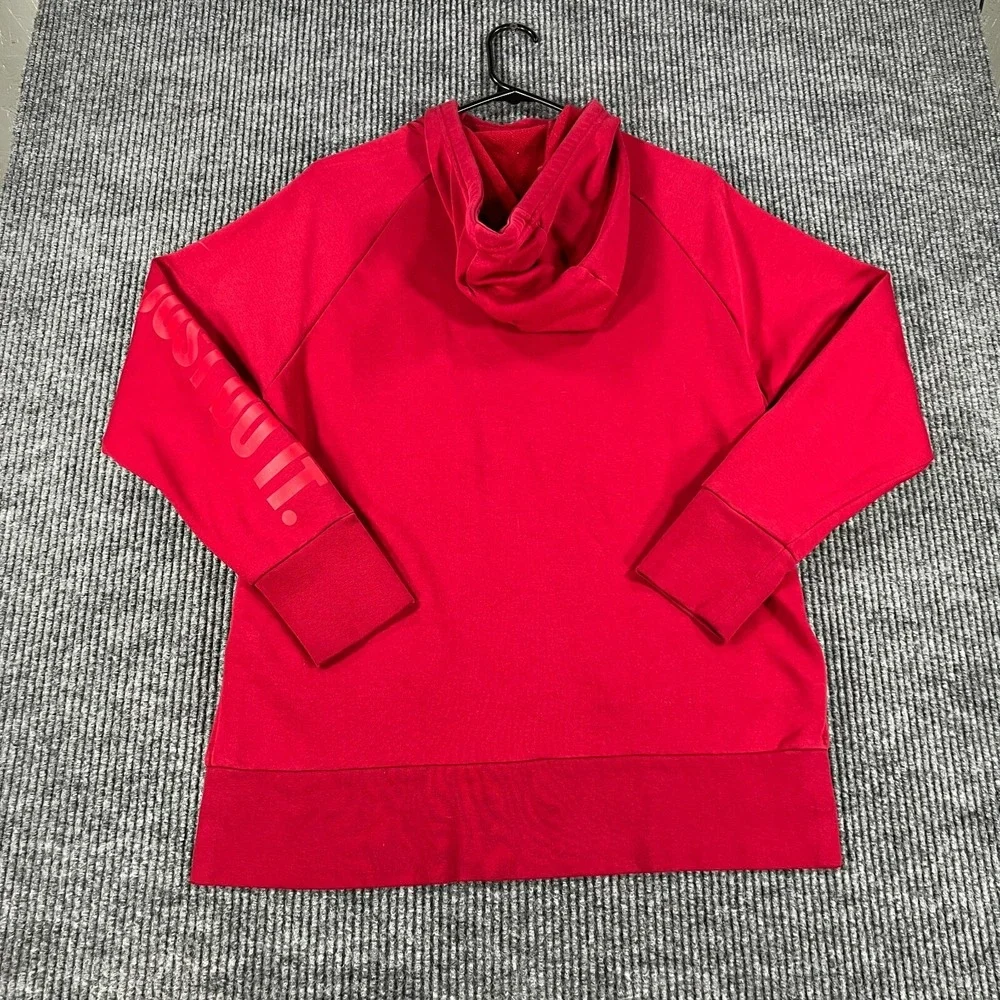 Nike Hoodie Sweatshirt Womens Small Red Long Sleeve Dri-Fit‎ Active Casual